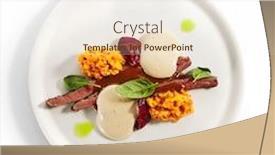  Presentation with carob - Colorful PPT theme enhanced with duck-breast-with-carob-sauce backdrop and a cream colored foreground