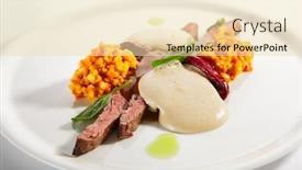  Presentation with carob - Colorful PPT layouts enhanced with duck-breast-with-carob-sauce backdrop and a lemonade colored foreground