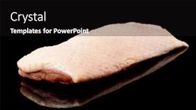  Presentation with duck - Presentation featuring duck-fillet-shot-on-black background and a black colored foreground