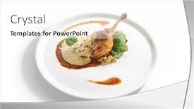  Presentation with pearl - Slide deck with duck-leg-confit-with-pearl background and a white colored foreground