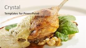  Presentation with quarter - Amazing PPT theme having duck-leg-confit-with-pearl backdrop and a lemonade colored foreground