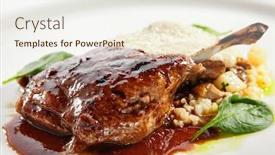  Presentation with millet - Slide deck enhanced with duck-leg-with-millet background and a sky blue colored foreground