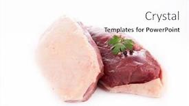  Presentation with duck - Cool new presentation with duck meat breast backdrop and a white colored foreground