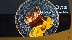  Presentation with blackberry - Beautiful slides featuring duck-with-blackberry-sauce backdrop and a tawny brown colored foreground