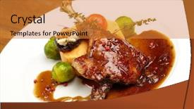  Presentation with duck - Slide deck enhanced with duck with potatoes background and a gold colored foreground