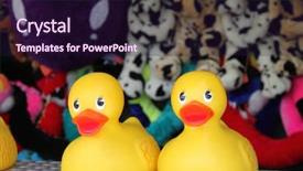  Presentation with game industry - Presentation having ducks at a carnival game background and a wine colored foreground