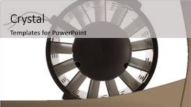  Presentation with duct - Amazing slides having duct fan propeller silhouette backdrop and a light gray colored foreground