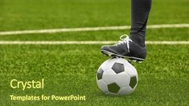  Presentation with football play diagram - Amazing slide deck having duel - football player holding ball backdrop and a tawny brown colored foreground