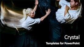  Presentation with fighters - PPT layouts featuring duel - two bodokas fighters man background and a black colored foreground