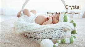  Presentation with newborn baby - Presentation theme enhanced with duende - newborn baby girl 7 days background and a sky blue colored foreground