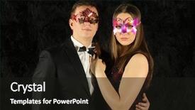  Presentation with long hair man - Amazing PPT layouts having duet - portrait of a man backdrop and a  colored foreground