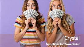  Presentation with german shepherd two young puppys - Colorful slides enhanced with duet - two pretty young girls friends backdrop and a red colored foreground