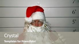  Presentation with bad - Presentation theme with dui - bad santa santa claus has background and a gray colored foreground