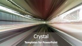  Presentation with tunnel - Cool new presentation theme with dui accidents - tunnel car driving motion blur backdrop and a gray colored foreground