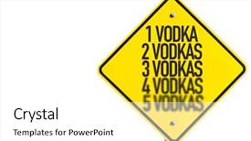  Presentation with vodka - Slide deck having dui law - 1 vodka 5 vodkas sign background and a white colored foreground