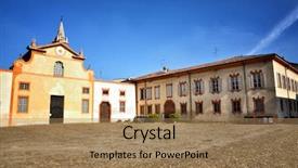  Presentation with baroque - Beautiful presentation design featuring duke - ducal palace in sassuolo is backdrop and a coral colored foreground