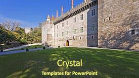  Presentation with world heritage - Colorful presentation design enhanced with duke - palace of the duques backdrop and a tawny brown colored foreground