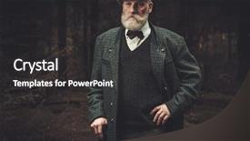  Presentation with dark forest - Theme enhanced with duke - senior hunter in a traditional background and a dark gray colored foreground