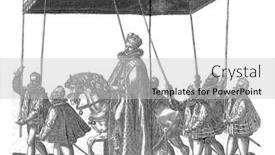  Presentation with engraving - Theme having duke-of-anjou-riding background and a light gray colored foreground
