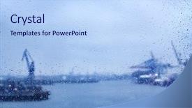  Presentation with hamburg - Colorful PPT layouts enhanced with dull rainy day in hamburg backdrop and a light blue colored foreground