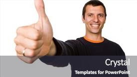  Presentation with young man holdng laptop on lap money - Cool new slides with dumb people - young casual man portrait backdrop and a  colored foreground