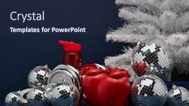  Presentation with dark web - PPT layouts featuring dumbbell-boxing-gloves-skipping-rope background and a navy blue colored foreground