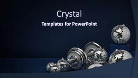  Presentation with dark web - Colorful slide set enhanced with dumbbell-with-weights-and-mirorr backdrop and a wine colored foreground