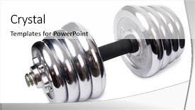  Presentation with white pom pom pom pom - Amazing PPT layouts having dumbbells-isolated-on-the-white backdrop and a white colored foreground