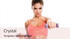  Presentation with exercise kids kid doing fitness - Audience pleasing presentation theme consisting of dumbell - beautiful fitness woman doing sport backdrop and a lemonade colored foreground