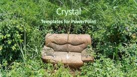  Presentation with abandoned - Presentation theme enhanced with sofa abandoned in the grass background and a tawny brown colored foreground