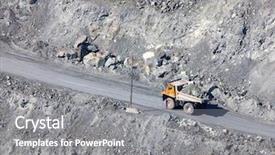  Presentation with dump truck - Theme enhanced with dump truck in the asbestos background and a gray colored foreground
