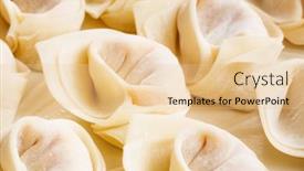  Presentation with dumpling - Colorful PPT theme enhanced with dumpling-close-up backdrop and a lemonade colored foreground