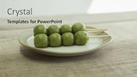  Presentation with dumpling - Presentation design with dumpling-which-is-put background and a light gray colored foreground