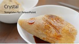  Presentation with chopstick - Cool new presentation theme with dumplings - eat with chopstick rice dumpling backdrop and a  colored foreground