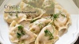  Presentation with noodles - Amazing presentation having dumplings-noodles-with-meat backdrop and a coral colored foreground