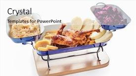  Presentation with red and white festive - PPT theme having dumplings red and white cabbage background and a white colored foreground