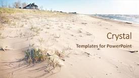  Presentation with erosion - Beautiful slides featuring dune grass with beach house backdrop and a lemonade colored foreground