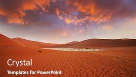  Presentation with destination - Amazing presentation design having dunes-and-dead-acacia-trees backdrop and a tawny brown colored foreground