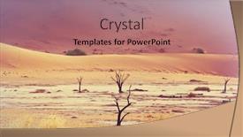  Presentation with destination - Beautiful presentation theme featuring dunes-and-dead-acacia-trees backdrop and a coral colored foreground