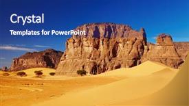  Presentation with sahara - Colorful slides enhanced with dunes and rocks sahara desert backdrop and a navy blue colored foreground