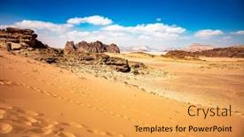 Presentation with rum - PPT theme having dunes-and-rocks background and a yellow colored foreground