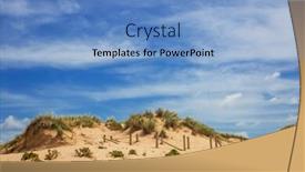  Presentation with sea - Presentation theme enhanced with dunes-and-sea-landscape background and a light blue colored foreground