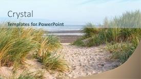  Presentation with sea - Colorful slide deck enhanced with dunes-at-the-north-sea backdrop and a sky blue colored foreground