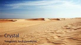  Presentation with sahara - Audience pleasing presentation theme consisting of dunes in the sahara desert backdrop and a coral colored foreground