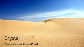  Presentation with morocco dunes in the sahara - Theme having dunes in the sahara desert background and a  colored foreground