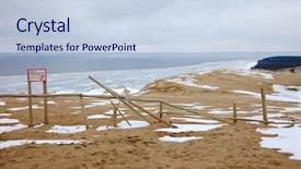  Presentation with beach ball sand dunes - Cool new presentation with dunes in winter with snow backdrop and a  colored foreground