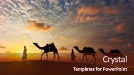  Presentation with rajasthan - Slides with dunes of thar desert background and a wine colored foreground