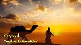  Presentation with rajasthan - Slides consisting of dunes of thar desert background and a tawny brown colored foreground