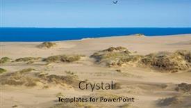  Presentation with morocco dunes in the sahara - Slides consisting of dunes-on-the-curonian-spit background and a coral colored foreground