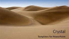  Presentation with oasis - PPT theme having dunes sand in maspalomas oasis background and a coral colored foreground
